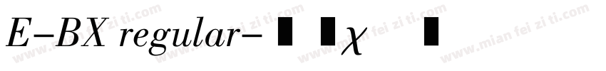 E-BX regular字体转换